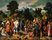 Lucas van Leyden Healing of blind man of Jericho oil painting